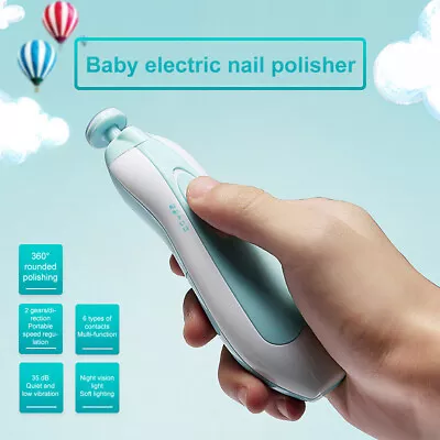 £3.83 • Buy Electric Baby Nail File Clippers Trimmer Toddler Toes Trim Nails Polish Care Kit