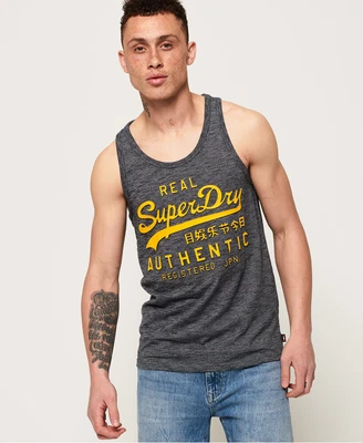 £6.90 • Buy Superdry Mens Vintage Authentic Embossed Print Vest Top Size XS