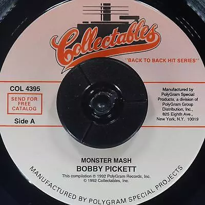 BOBBY PICKETT Monster Mash COLLECTABLES COL 4395 NM 45rpm • $10