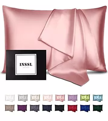 INSSL Silk Pillowcase For Women Mulberry Silk Pillowcase For Hair And Skin An... • $14.15