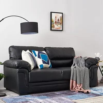 Panana Stunning Italian Designer Faux Leather 2 Seater 3 Seater Sofa Couch • £199.99