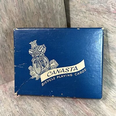 Vintage  Canasta Playing Cards Bicycle 2 Decks 4 Jokers NO Instructions • $9