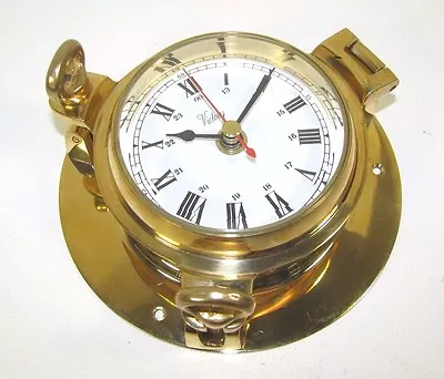 Victory RM621N Porthole Style Polished Brass Ship's Clock 3-1/2  Dial 135-921 • $139.99