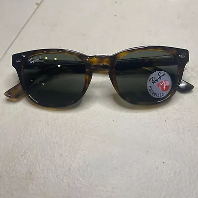 RAY-BAN RB4140 Womens POLARIZED Sunglasses Black/Green Tans Wayfarer NEW Italy • $80