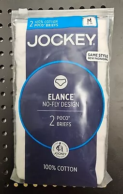 Jockey - Men's 100% Cotton - Elance Poco Brief - 2 Pack - SIZE MEDIUM • $10