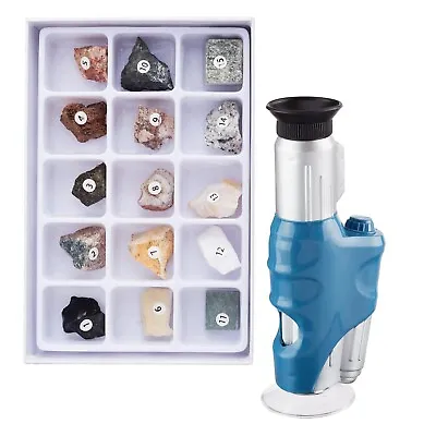 $35.99 • Buy IQCrew Kids 20X-60X Handheld Microscope W/ Slides And Rock Collection