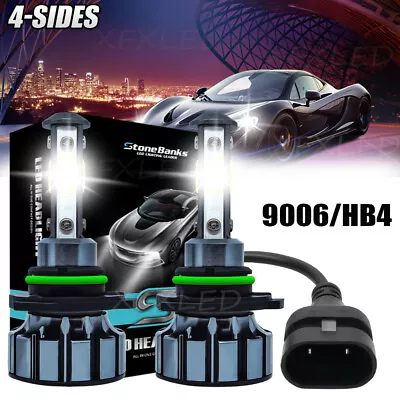 4-Sides Combo 9006 HB4 LED Headlight Bulbs High/Low Beam Super Bright White Kit • $10.99