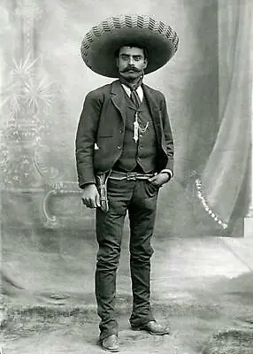 Antique Photo ... Mexican Revolution Emiliano Zapata ... Photo Print 5X7 • $4.99