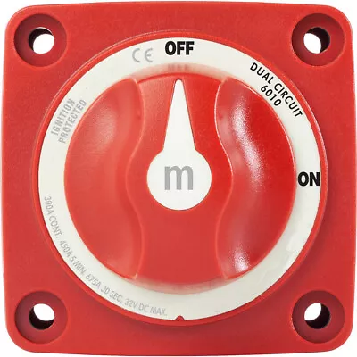 New 300A 6010 Marine M-Series Mini Dual Circuit Battery Switch ON/OFF- Red • $22.29