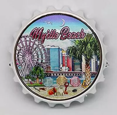 Myrtle Beach South Carolina Scene Bottle Opener Magnet • $8.99