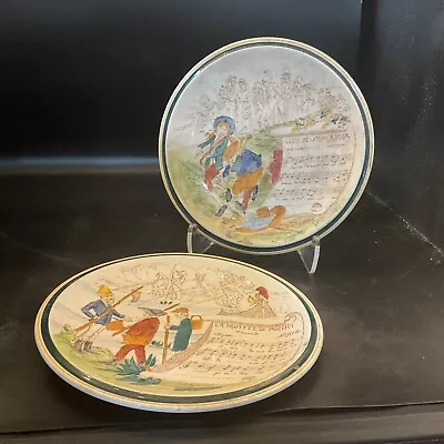 French Opera Reproduction Plates By Vernon Kilns 8.5  SET OF 2 • $22