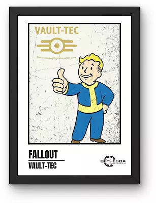 Fallout Vault-Tec Pip Boy Approves A4 Print Poster Bethesda Gaming Merch • £7