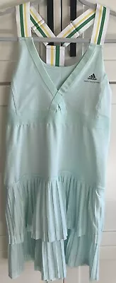 Adidas Stella McCartney Barricade Aqua Pleated Tennis Dress Size LARGE ( 44) • $54.99