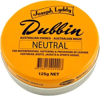 $17.75 • Buy Original Joseph Lyddy Neutral Leather Dubbin 125g Australian Made 