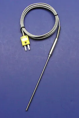 6 Inch K-type Thermocouple Sensor High Temperature Stainless Steel Insertion HT3 • $29.99