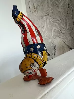 J Chein Vintage Uncle Sam Handstand Clown TIn Litho Windup Toy • $60