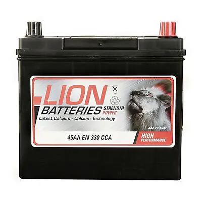 158 12V Car Battery 3 Year Guarantee 45AH 330CCA 0/1 Replacement Lion 444771581 • £47.25