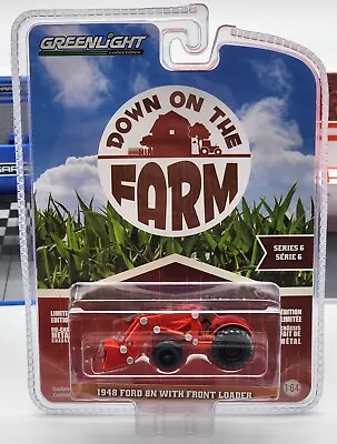 GREENLIGHT DOWN ON THE FARM SERIES 6 RED 1948 FORD 8N WITH FRONT LOADER RR's! • $12.49