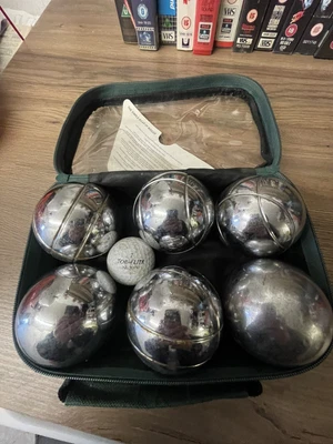 £14.99 • Buy 6 Boules Set In Luxury Canvas Bag Petanque Garden Game Metal Bowls Rust-Free