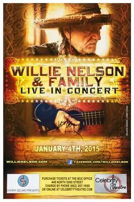 $16.94 • Buy Willie Nelson - POSTER - Live Concert W/Family - COUNTRY LEGEND