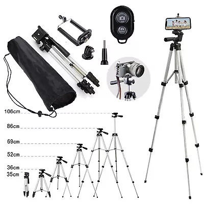 UK Professional Camera Tripod + Stand Holder +Bag For Smart Phone IPhone Samsung • £7.99