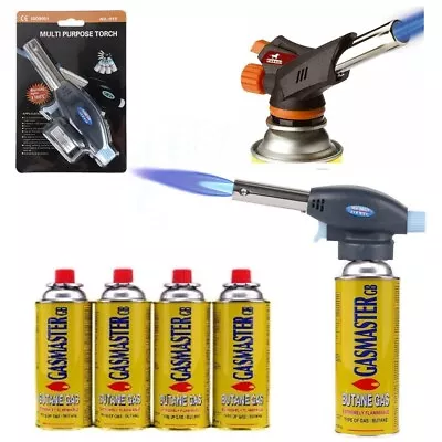 £5.97 • Buy Blow Torch Butane Gas Flamethrower Burner Welding Auto Ignition Soldering BBQ