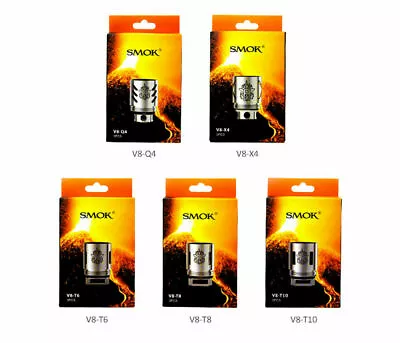 SMOK TFV8 Cloud Beast Coils V8 T10 T8 T6 X4 Q4 RBA TPD Replacement Vape Coil 3pk • £6.40