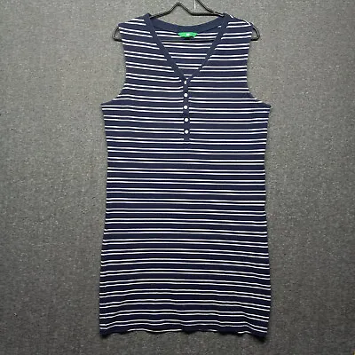 $7.92 • Buy Dip - Tank Dress - Women's Size XL - Navy Blue/white Striped, Buttons.