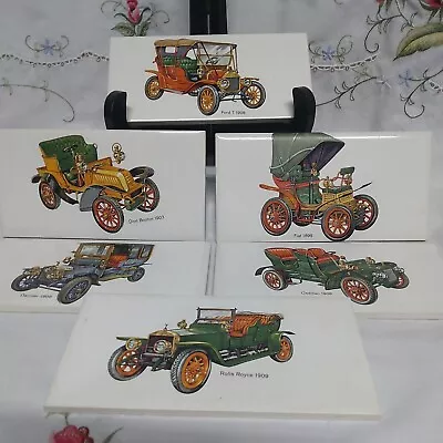 Vintage Classic Car Tiles - Lot Of 6 - H & R Johnson Ltd • $32.99