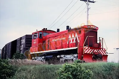 Vtg 1981 Train Slide 501 Vermont Railway Engine Rutland VT X5F033 • $7.50