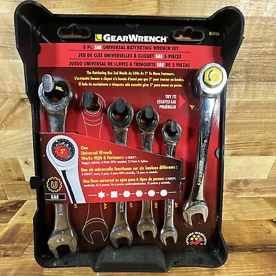 GearWrench 5 Pc. SAE Universal Ratcheting Combination Wrench Set - 85590A • $24.98