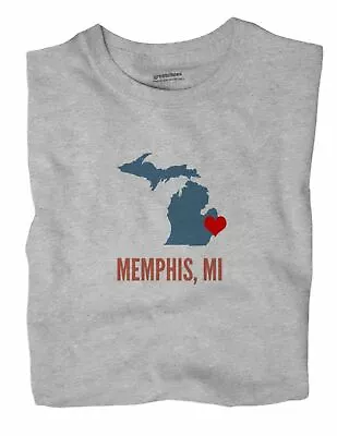 Memphis Michigan MI T-Shirt HEART • $18.99