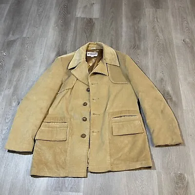 McGregor Jacket Mens 40 Vintage 70s Sportswear Corduroy Hunting Beige Lining • $93.09