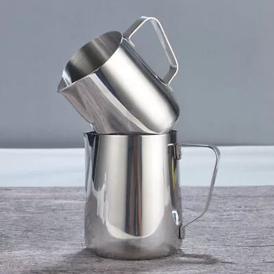 Stainless Steel Milk Frothing Pitcher Double Wall Coffee Frother CupLa Hua Cup • $9.84