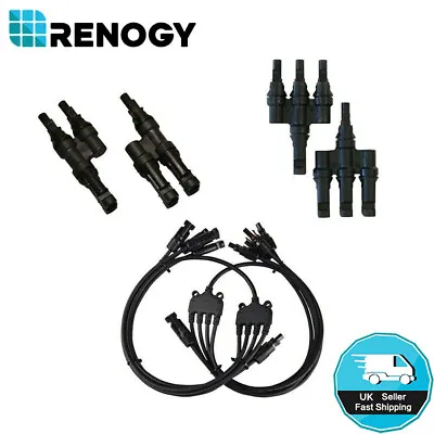 Renogy Y Branch Solar Connectors Panel Parallel Splitter Coupler Cable FM MF • £9.99