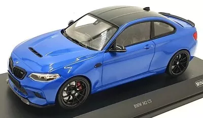 BMW M2 CS 2020 Minichamps Collection Blue Metallic 1/18 Diecast Model Ca • $110