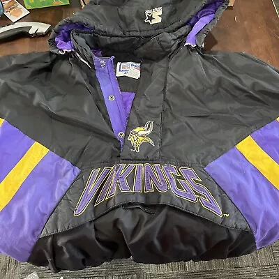 Vintage Minnesota Vikings Pro Line Starter Coat Size L • $39.99