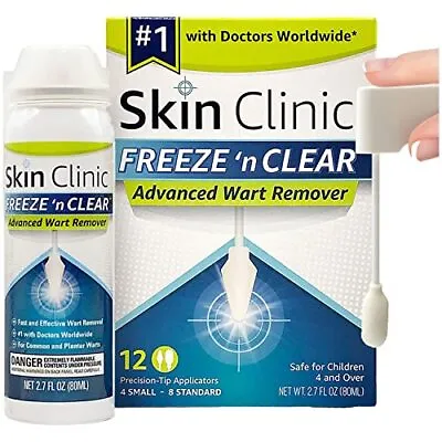 $29.35 • Buy Skin Clinic FREEZE ‘n CLEAR™ Advanced Wart Remover #1 Wart Removal Technology...