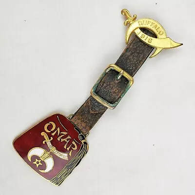 Rare Antique 1916 Masonic Shriners Watch Fob Omar Charleston SC Old Sword Emblem • $149.95