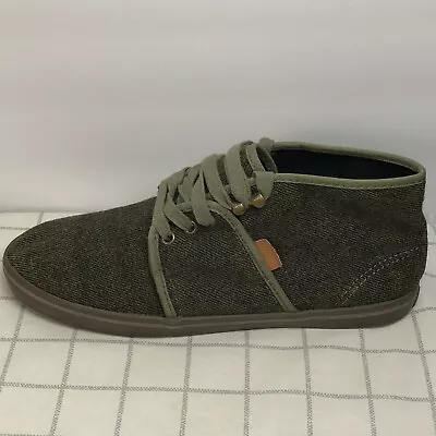 Vans Camryn Army Green Sz 8 Textile Mid-top Chukka Lace Up Skate Shoes Womens • $27.28