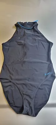 Zoggs Women's High Neck Zip Swimsuit Swimming Costume Black 40 UK 16 • £19.99
