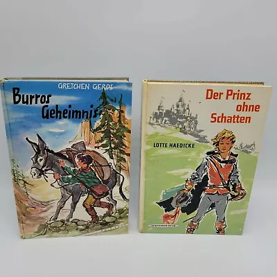 Lot 2 German Vintage Childrens Books Burros Geheimnis Der Prinz Ohne Schatten • $20