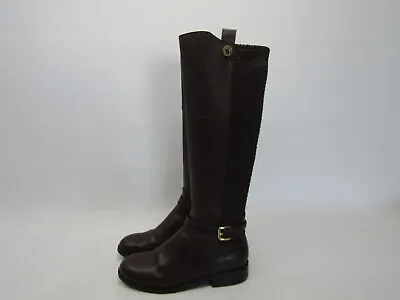 COLE HAAN Womens Size 5.5 B Brown Leather Zip Buckle Knee High Fashion Boots • $74.42