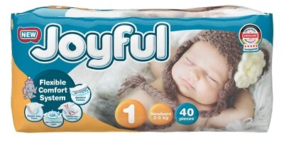 £8.95 • Buy Joyful Size 1 New Born Nappy Pack Of 40