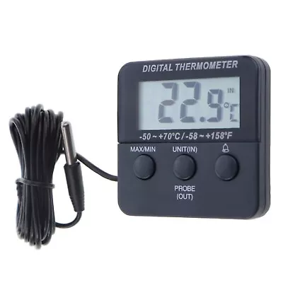 Digital Fridge Thermometer With Warning Alarm And Max Min Temperature - IN-071 • £10.95