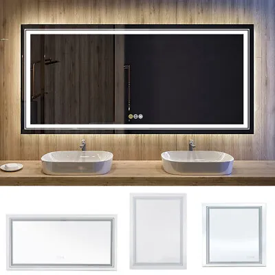 Multi Size Large Backlit Mirror LED Light Bathroom Vanity Mirror Home Hotel Gift • $135.94