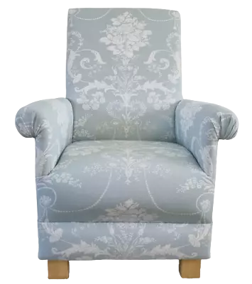 Laura Ashley Fabric Adult Chairs Armchairs Accent Josette Duck Egg Grey Bedroom • £229.99