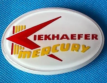 Reproduction Vintage Mercury Kiekhaefer Outboard Emblem (White Red Gold) • $14.46