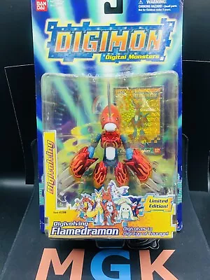 SEALED HOLY GRAIL Digimon Flamedramon Limited Edition Digivolving Figure 2001 • $1999