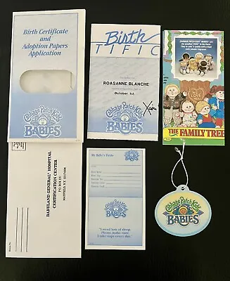 Vintage Cabbage Patch Kids Babies Doll Tag & Birth Certificate / Adoption Papers • $9.99